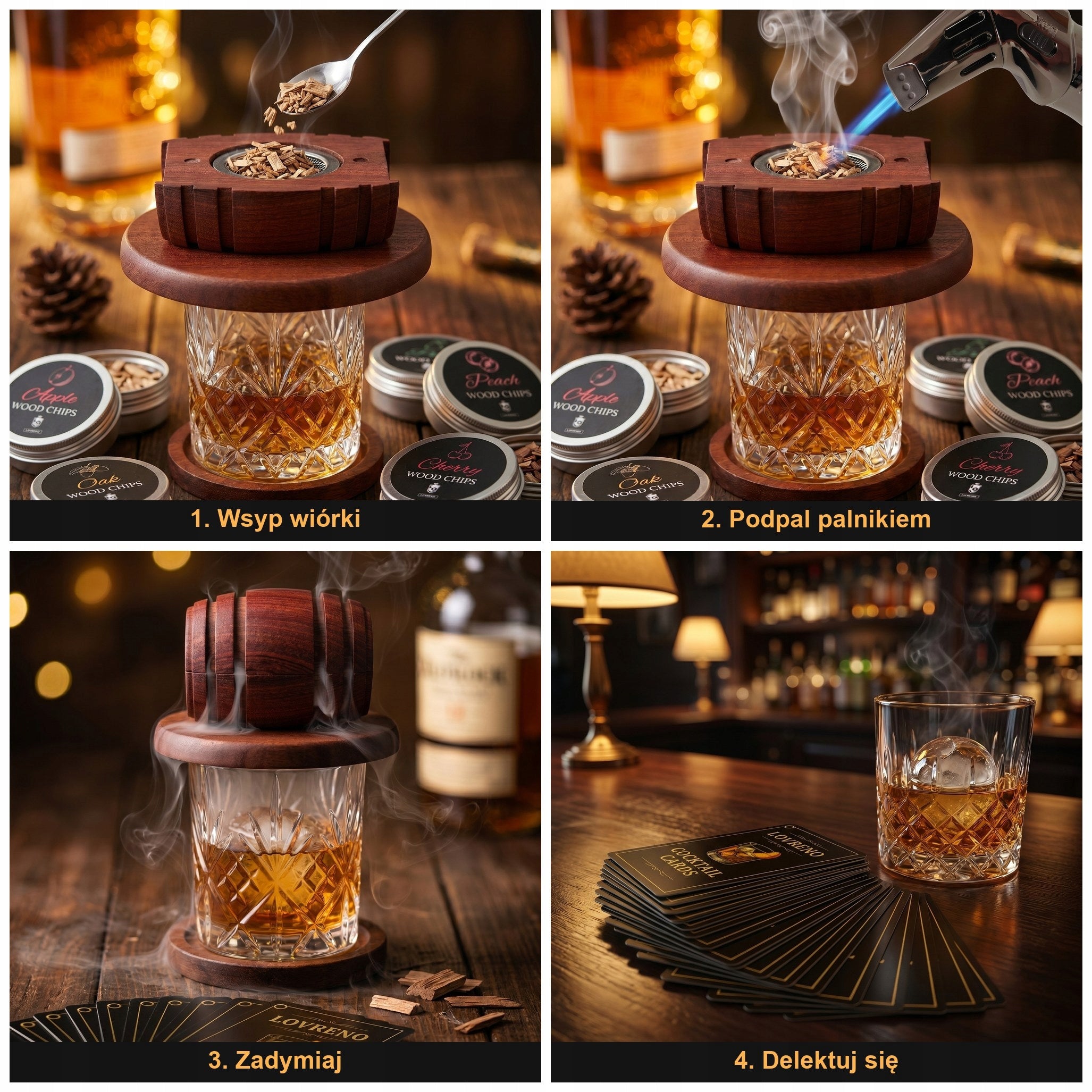 Lovreno Whisky Smoker - jak używać krok po kroku