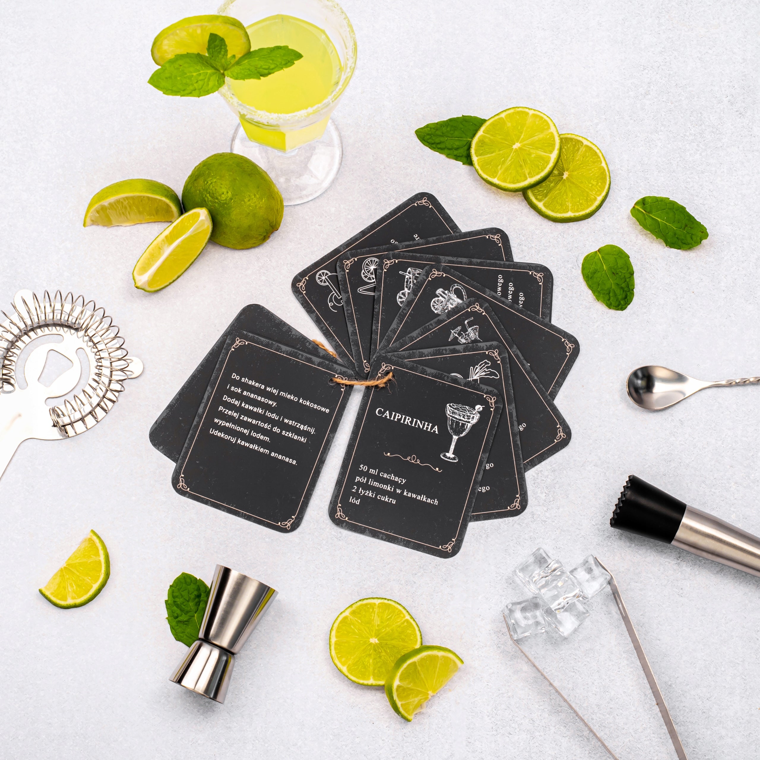 Lovreno V3 Bamboo — Zestaw barmański 15 elementów + bambusowa podstawka