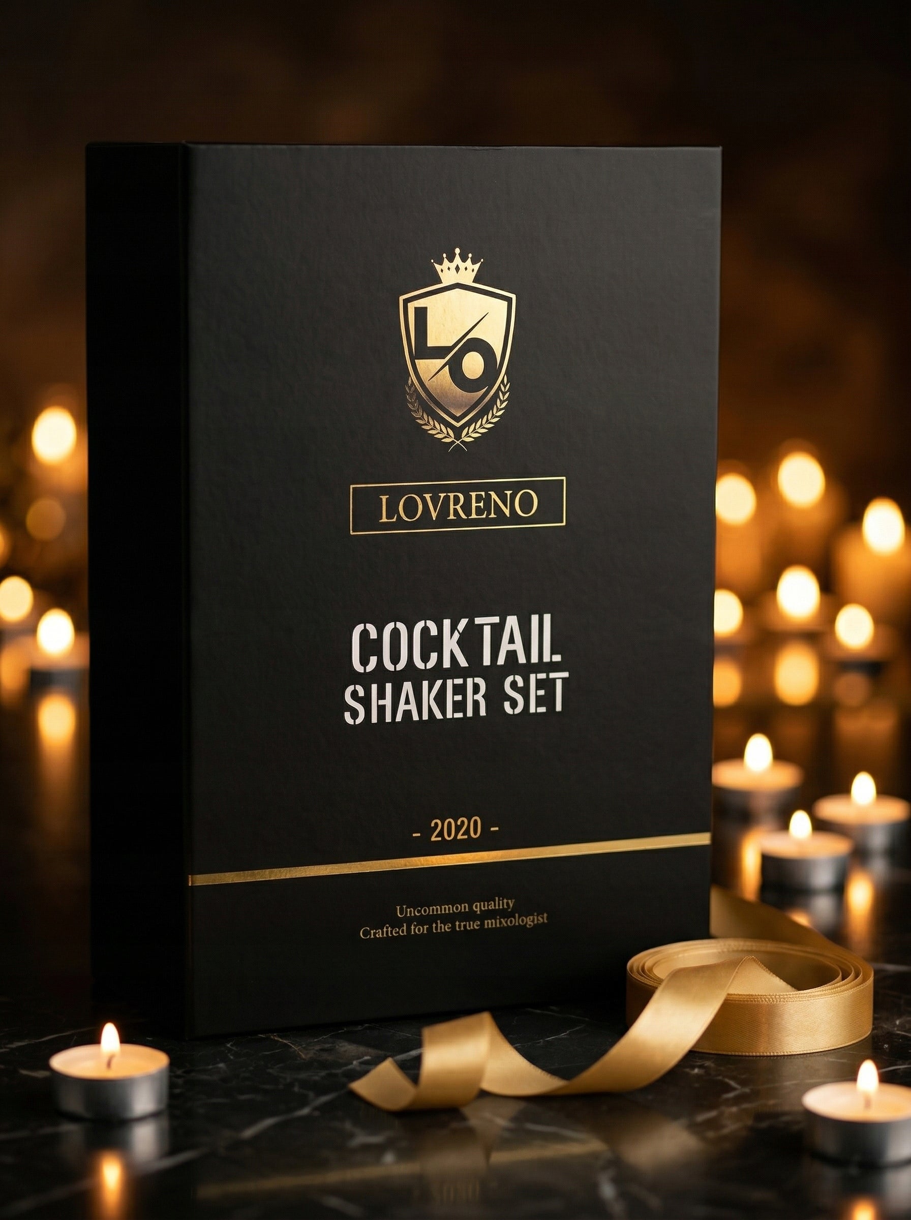 Lovreno V3 Bamboo — Zestaw barmański 15 elementów + bambusowa podstawka